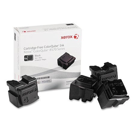 Xerox Solid Ink Stick, 8600Page-Yield, Black, PK4 108R00930